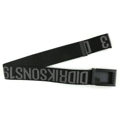 品牌黑色織帶腰帶，織入品牌標誌