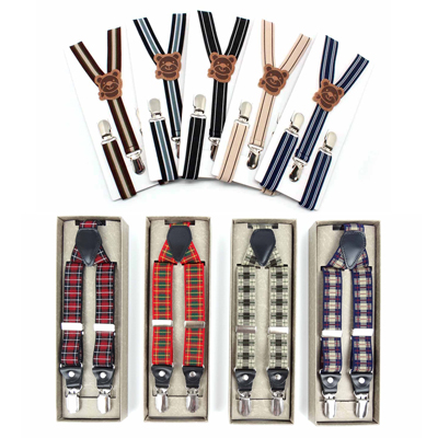 Isson Webbingのパッケージ済みサスペンダーコレクション